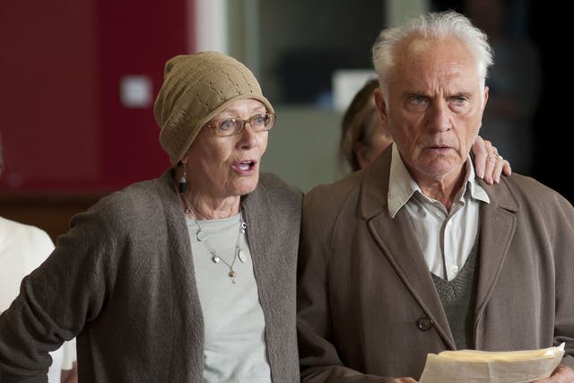 Song for Marion
<br />UK release date: 08/02/2013
<p>Terence Stamp plays Arthur, the grumpy old man to Vanessa Redgrave’s enthusiastic-but-dying Marion, in this British quasi-musical comedy-drama. In order to please his wife, Arthur joins the choir and, in doing so, loses some of his bitterness. Some critics said songs such as Motorhead’s drown out what could be a poignant family drama.</p>