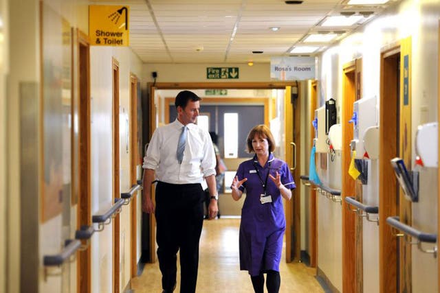 The Health Secretary Jeremy Hunt visits Kings College Hospital