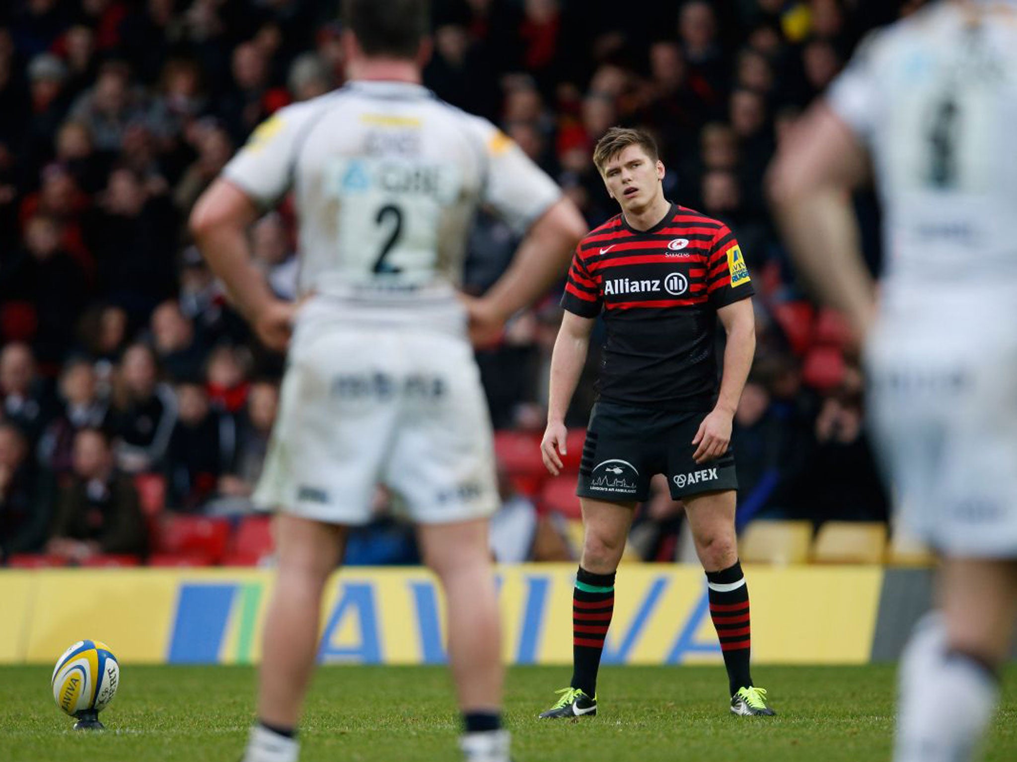 Owen Farrell is on track to be England’s fly-half against Scotland