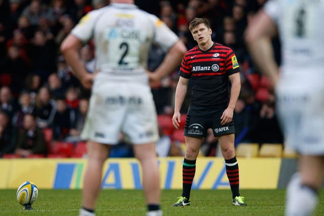 Owen Farrell is on track to be England’s fly-half against Scotland