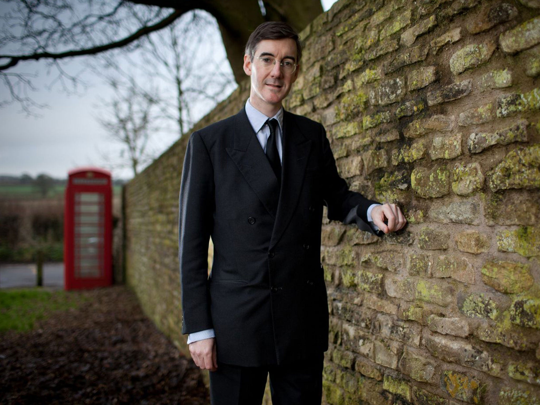 Jacob Rees-Mogg in Hinton Blewett, where he grew up, and is now MP