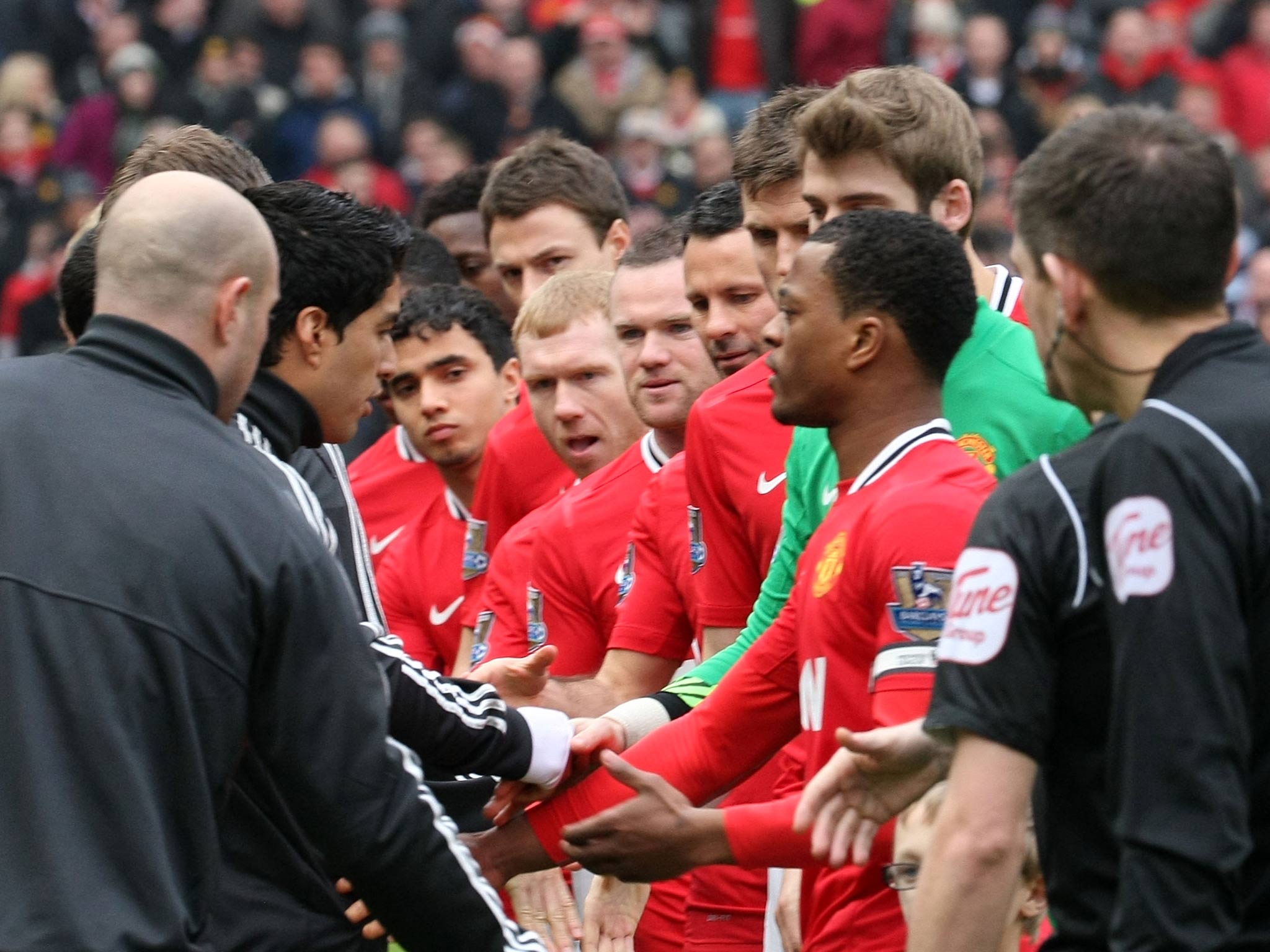 When United and Liverpool lasy met again at Old Trafford, controversy followed as Suarez refused to shake Evra's hand before kick-off