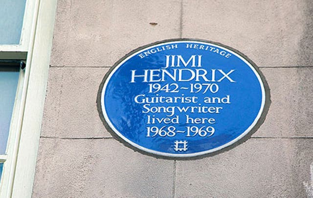 Jimi Hendrix's blue plaque