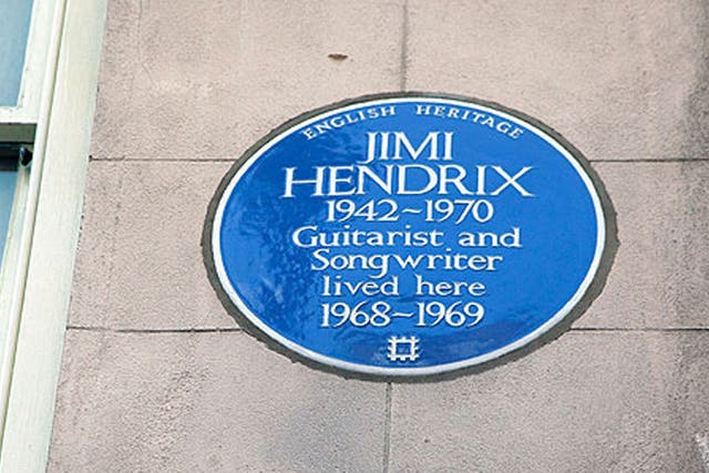 Jimi Hendrix's blue plaque
