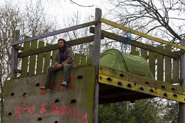Occupy protesters have set up a camp to try to halt staffing cuts at Battersea Park