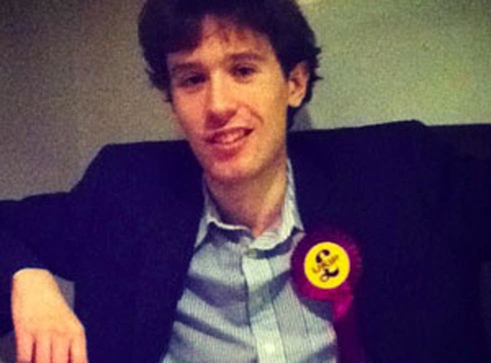 Olly Neville who was appointed as chairman of Young Independence at the end of last year