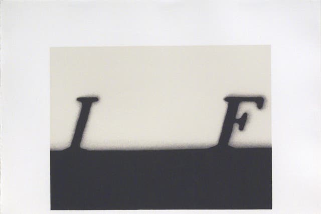 From I'm Amazed – the graphic art of Ed Ruscha, Bernard Jacobson Gallery, London