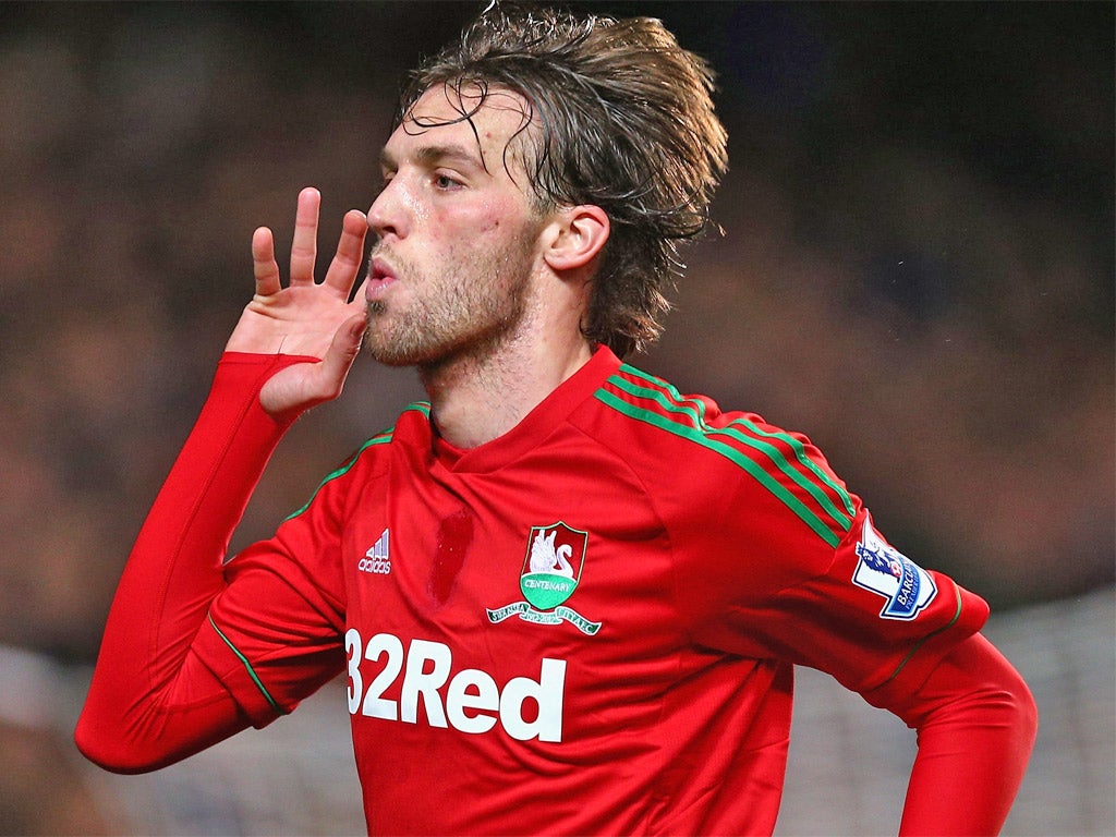 Goal-machine Michu struck once again for Swansea