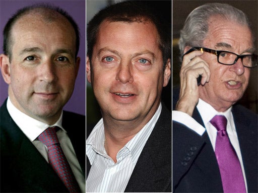 Andrew Grant (Tulchan), Matthew Freud (Freud Communications) and Lord Bell (Bell Pottinger Private)