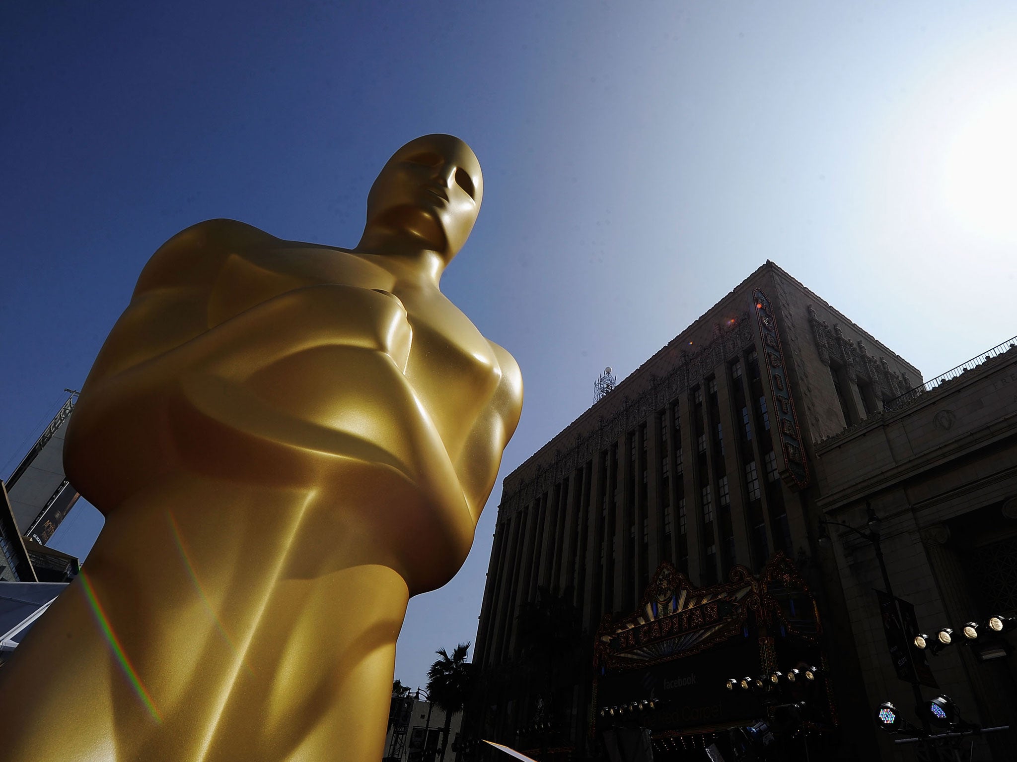 The Oscar statue is seen at the entrance of the Hollywood & Highland Center before the 84th Annual Academy Awards held on February 26, 2012 in Hollywood, California.