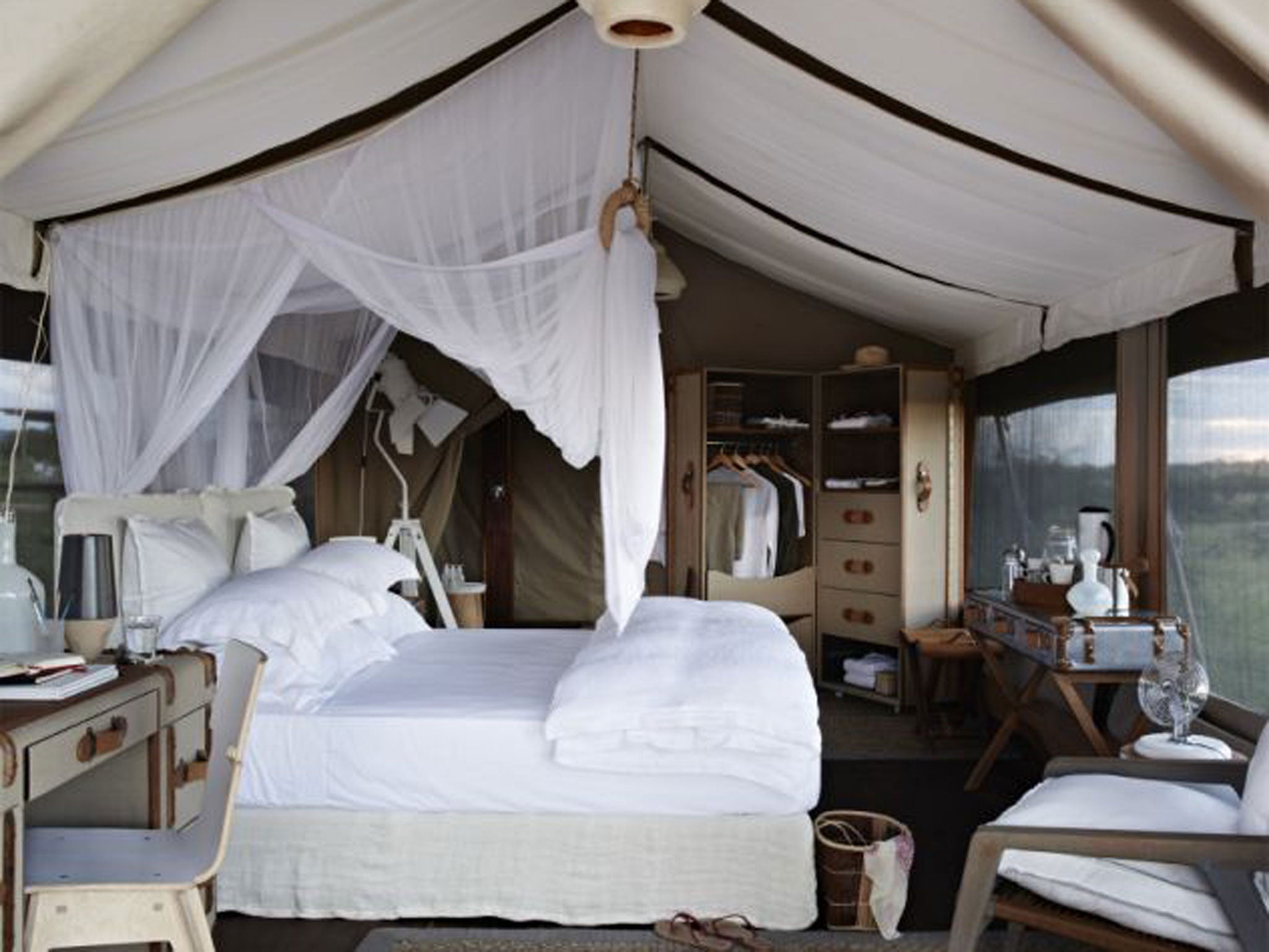 <p><strong>Singita Mara River, Serengeti</strong></p>
<p>This new camp opened in the northernmost tip of the Serengeti in December. Situated in an area known as the Lamai Triangle, it offers just six luxury tents, a decked outdoor pool and unfettered views of the Mara River. The area is famed for its year-round wildlife viewing, but the period between August and October is best for close-up views of the Great Migration, when thousands of wildebeest, antelope and zebra make the perilous journey north to the plains of the Maasai Mara, dodging predators as they go.</p>
<p><em>Singita Mara River, Serengeti National Park (00 27 21 683 3424; <a href="www.singita.com" target="_blank">singita.com</a>). Doubles from US$1,900 (£1,188), all inclusive.</em></p>