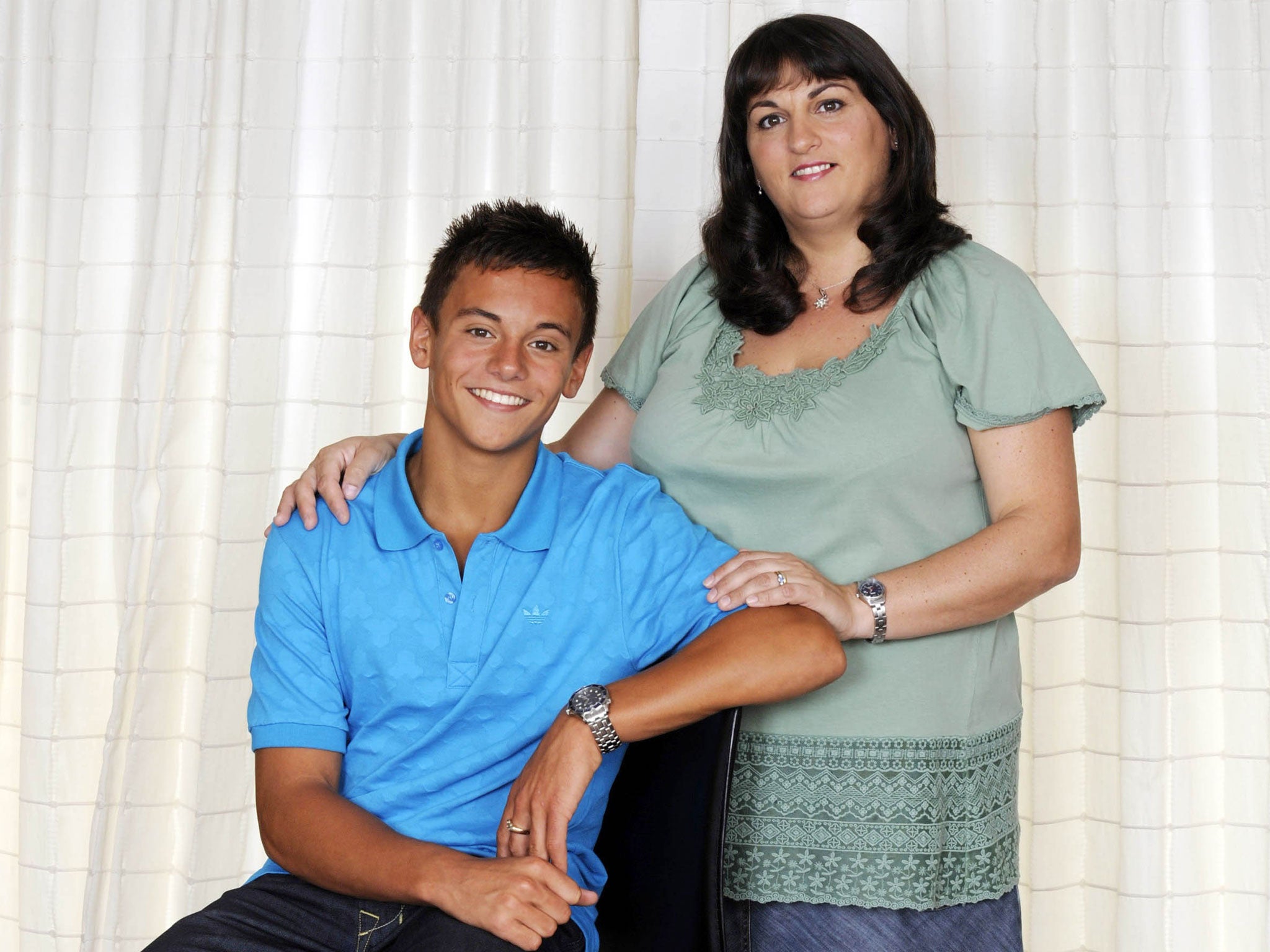 Tom Daley with his mother, who wrote an open letter to British Swimming chief executive David Sparkes