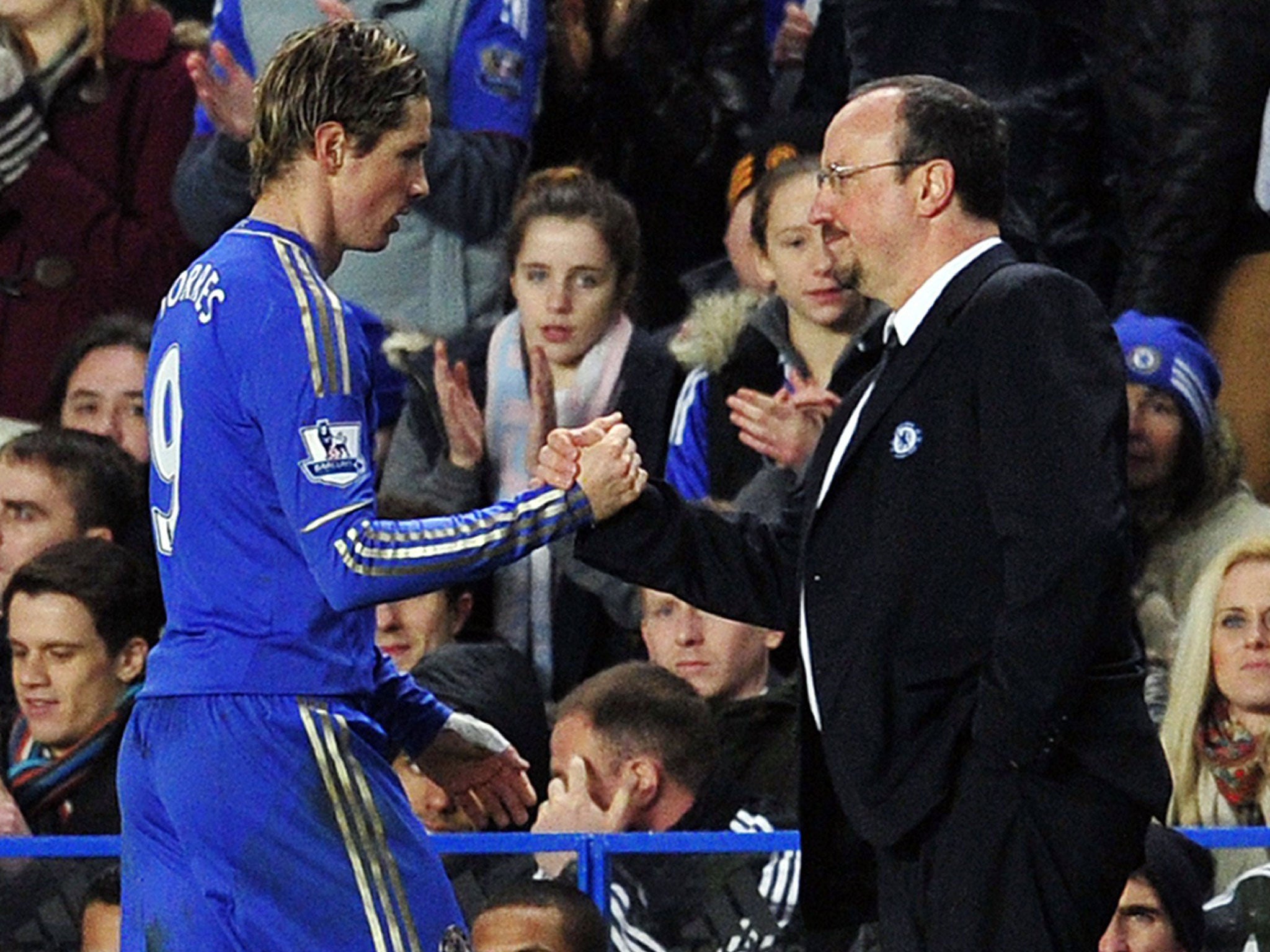 Rafa Benitez replaces a forlorn Torres on Wednesday