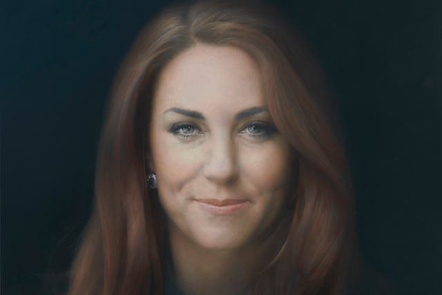 Duchess of Cambridge portrait by Paul Emsley unveiled at National Portrait Gallery today