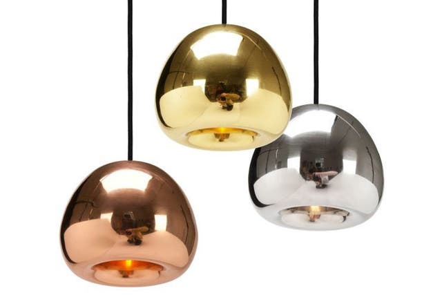 Metallics are still on trend and brass, copper and gold will add warmth and depth to a neutral scheme. We like this Tom Dixon Void Light. £235, tomdixon.net