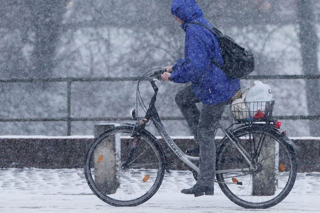 Snow is expected to fall across the country as plummeting temperatures usher in a cold snap