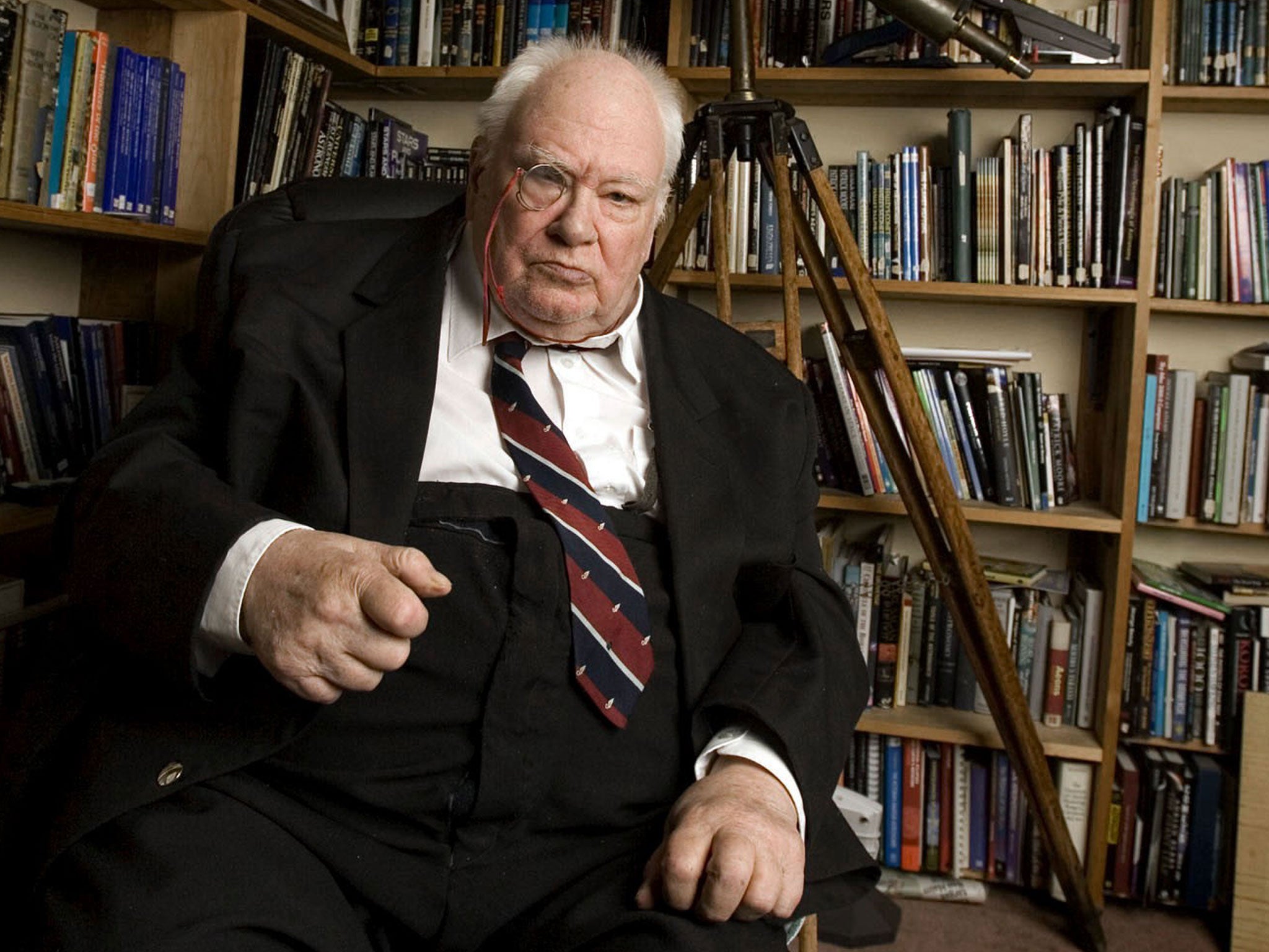 Star turn: Patrick Moore presented The Sky At Night for almost 56 years