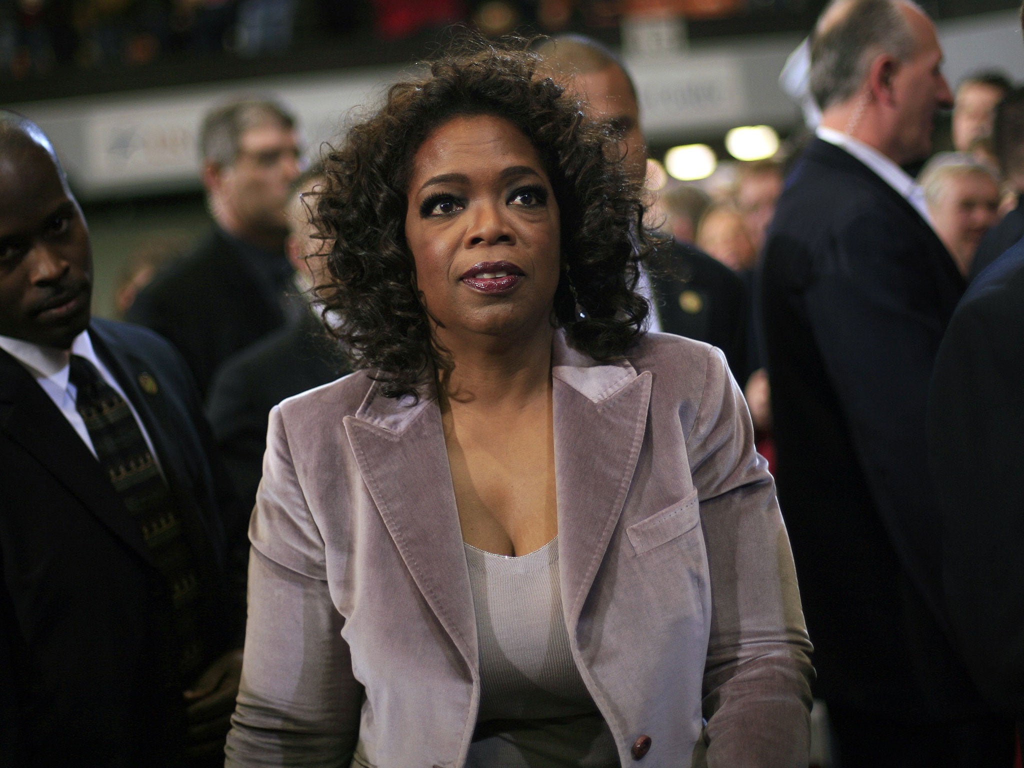 The Oprah effect: Winfrey, at a campaign rally in 2007, is said to have won the election for Obama
