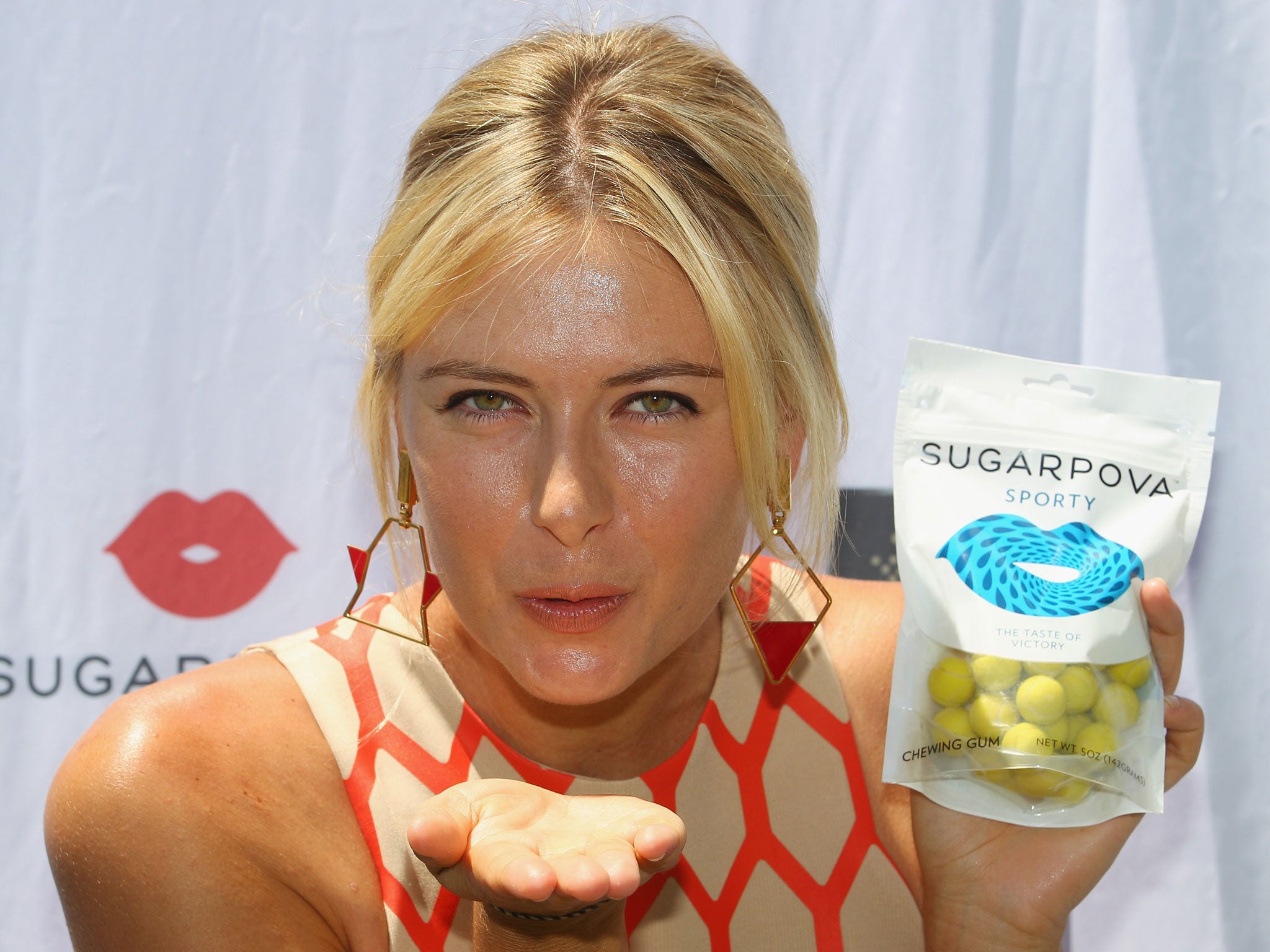 Money bags: Maria Sharapova retails her own-brand sweets at £3.70 a go. More than 250,000 units have already been sold