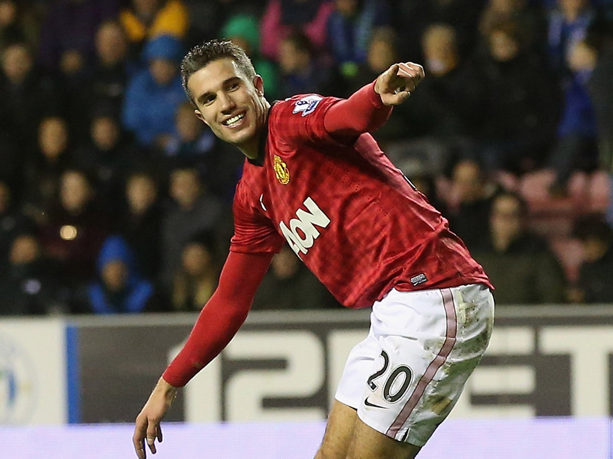 Robin van Persie opened the scoring for Manchester United