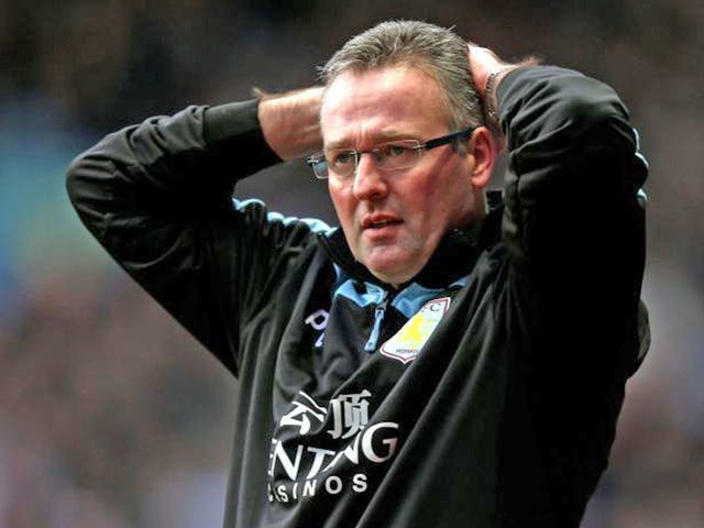 Paul Lambert’s Aston Villa have scored just once in six home games