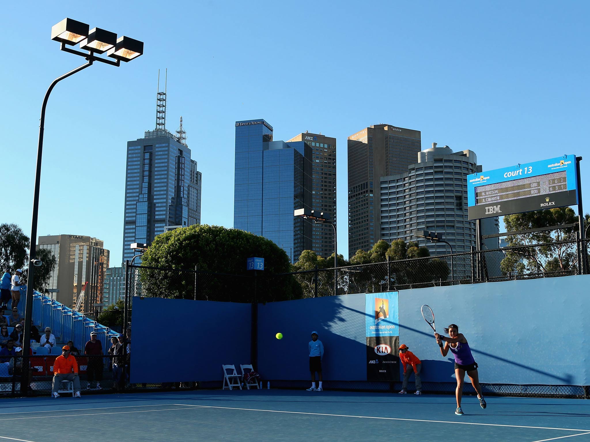 Heather Watson in action at the Australian Open