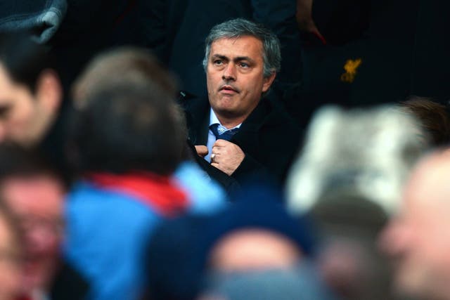 Real Madrid manager Jose Mourinho pictured at Old Trafford