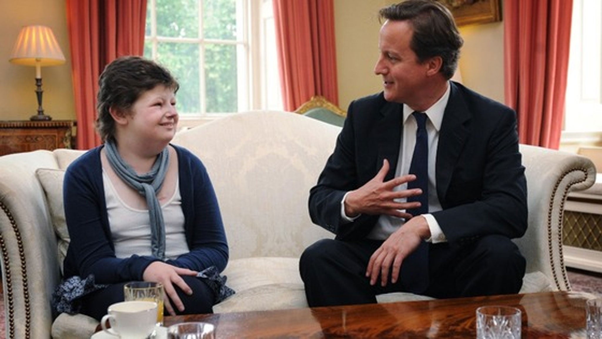 Alice Pyne with Prime Minister David Cameron