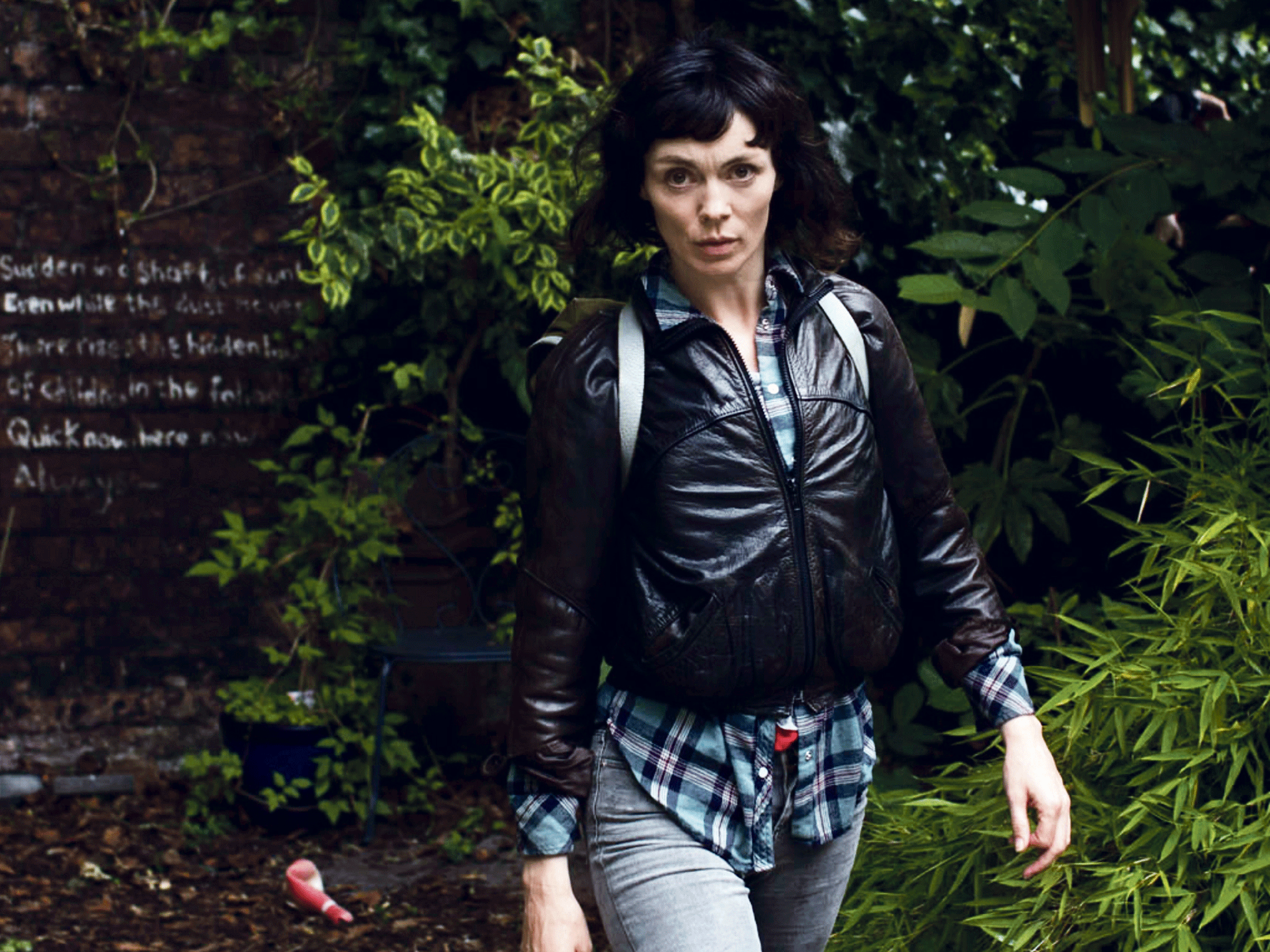 On the run: Fiona O'Shaughnessy as the elusive Jessica in 'Utopia'