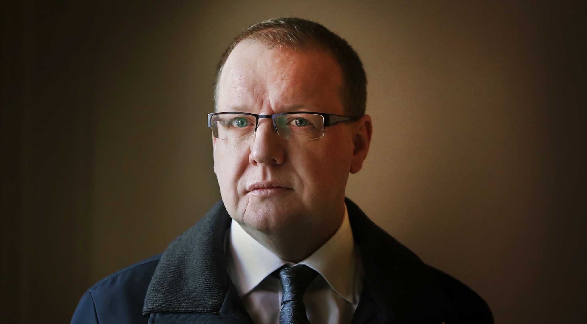 Former Glasgow gangster Paul Ferris promotes a film based on is life ahead of a press conference at Blythswood Square Hotel in Glasgow.