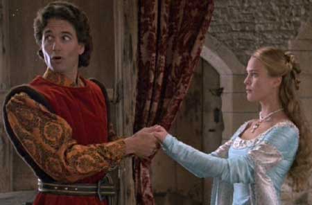 Buttercup (Robin Wright) appears to go through with her arranged marriage to Prince Humperdinck (Chris Sarandon)