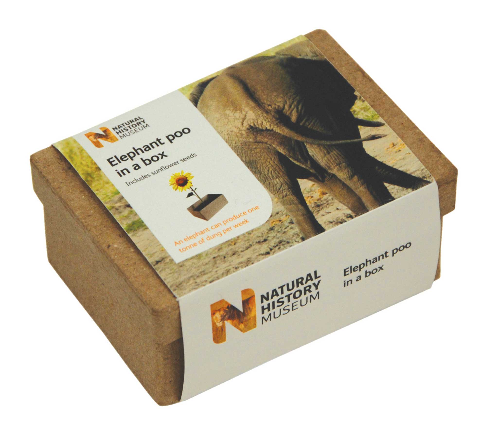 The resourceful folk at the Natural History Museum have come up with a clever way for Britain's zoos to be rid of excess elephant poo. They've popped it in boxes to sell in the gift shop for a bargain price! Because, you see, elephant dung is excellent for growing flowers in. Boxes of the (mercifully odourless) dung come with sunflower seeds. £5, nhmshop.co.uk