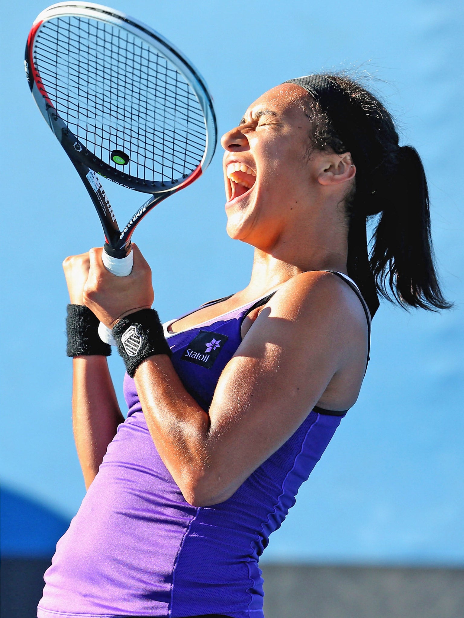 Heather Watson relishes her victory over Ksenia Pervak