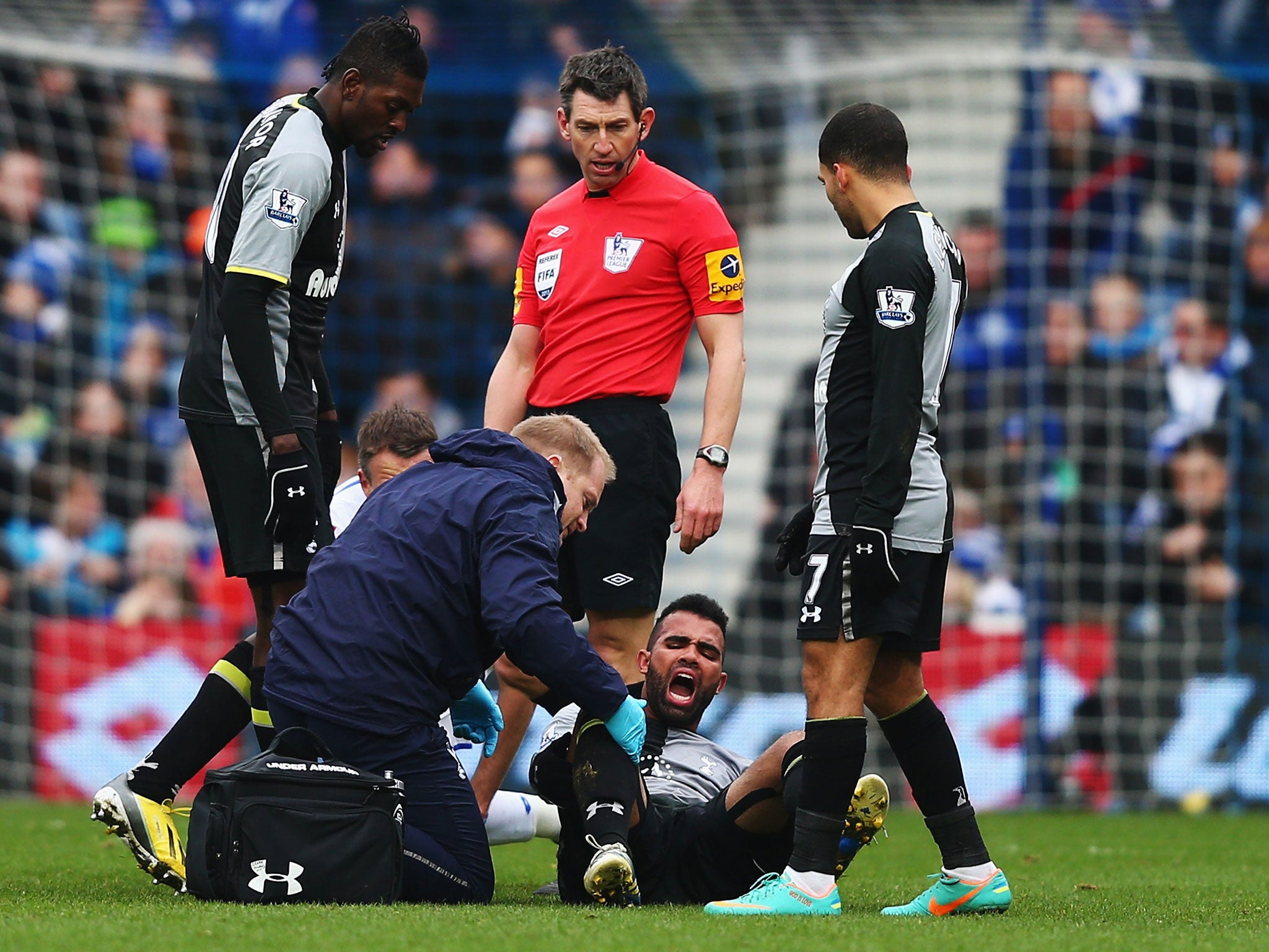 Spurs’ midfielder Sandro was injured against QPR last weekend
