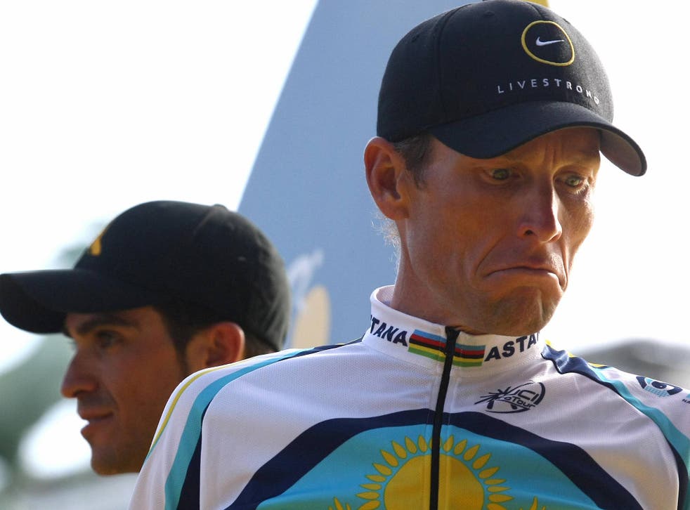 Lance Armstrong, who finished third in the Tour de France in 2009, denies doping after 2005