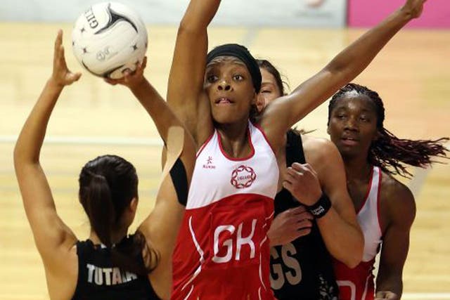 Eboni Beckford-Chambers of England defends against New Zealand last year