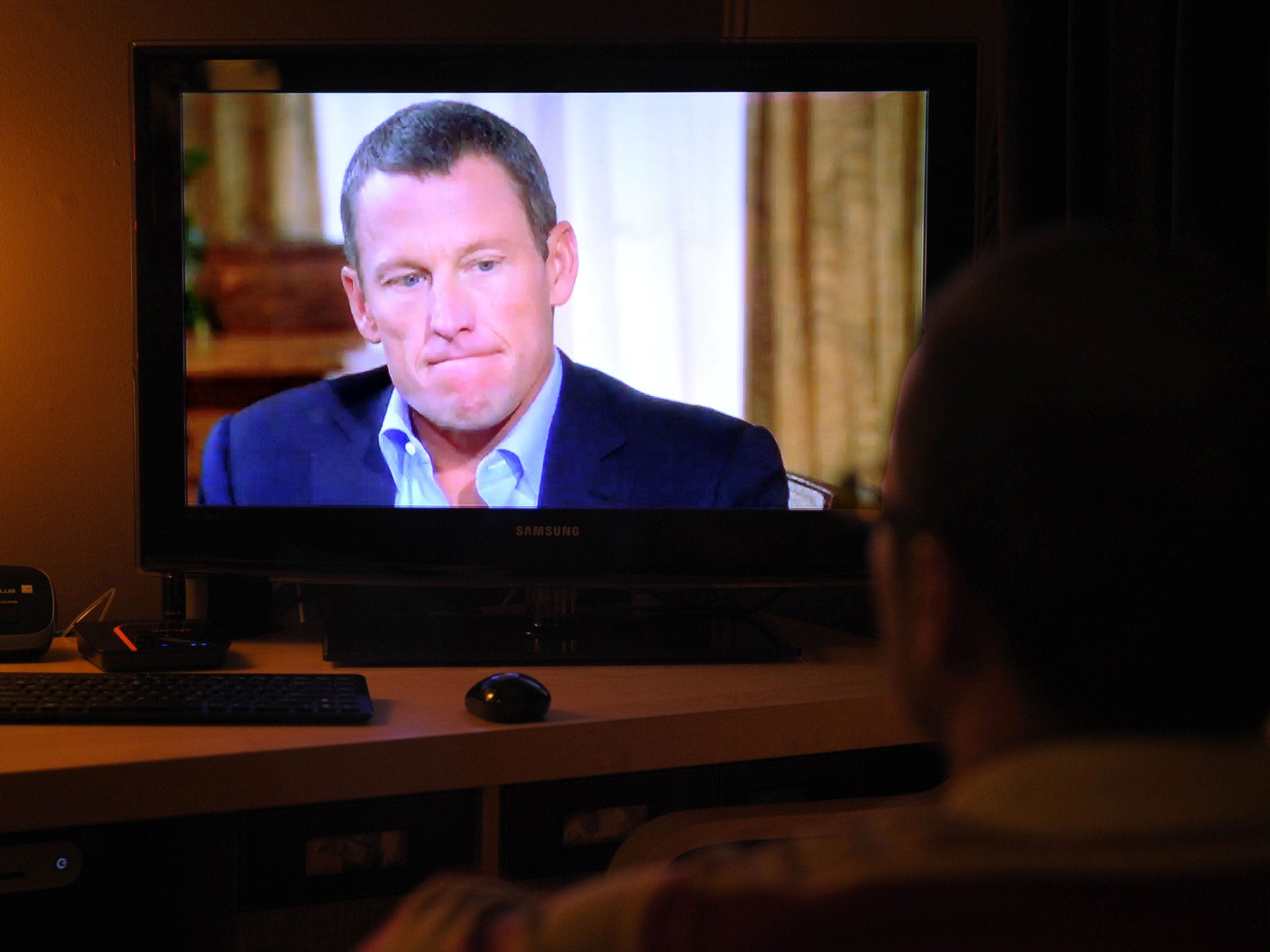 Lance Armstrong during his second interview with Oprah Winfrey