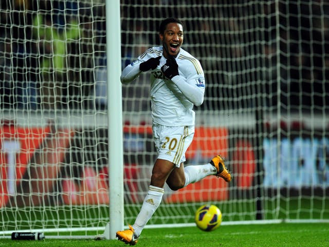 Jonathan de Guzman netted a second half double as Swansea warmed up for their midweek cup date against Chelsea