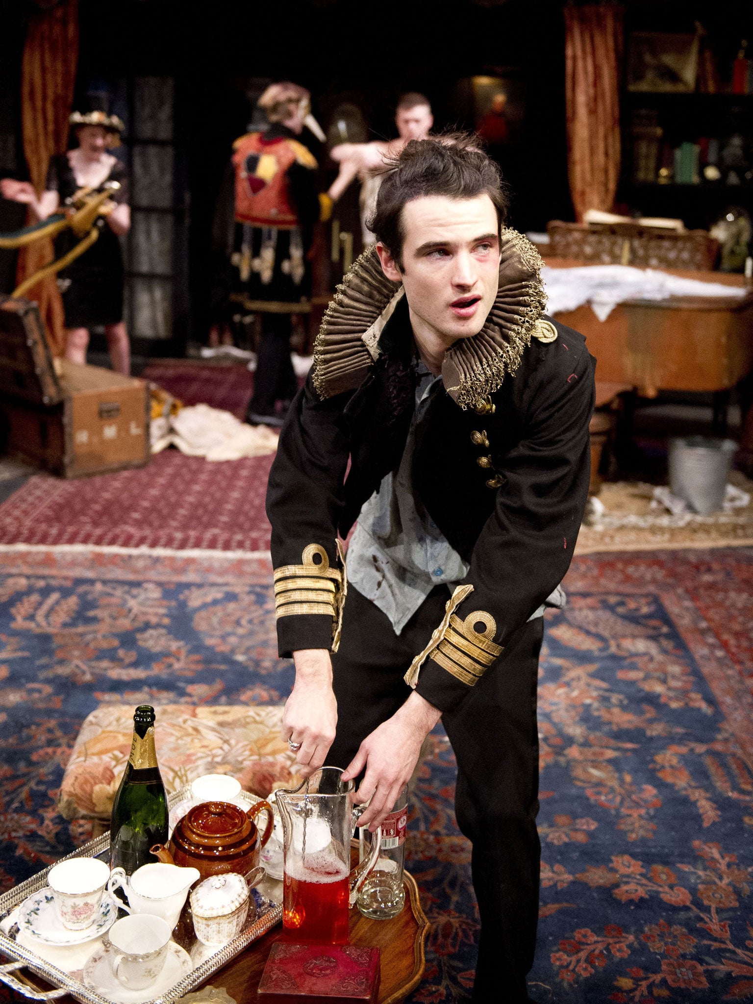 Tired frills: Tom Sturridge in No Quarter is a mouthpiece for platitudes