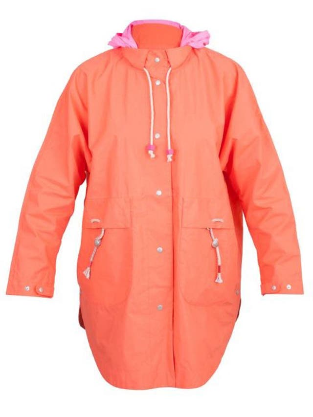 New poncho cagoule from Folk, in a delicious lobster hue