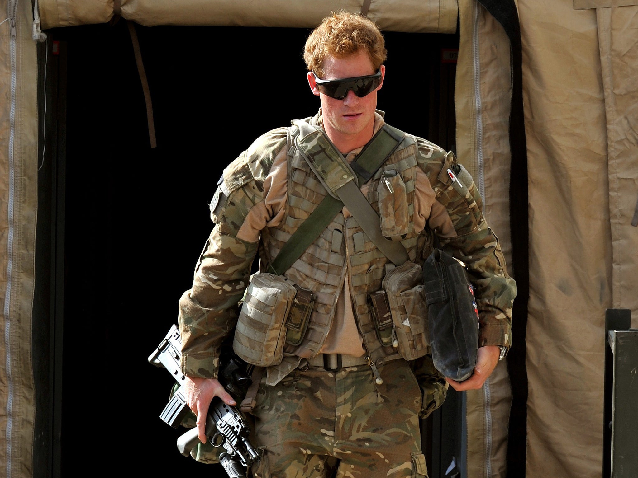 Prince Harry, or just plain Captain Wales as he is known in the British Army, at the British controlled flight-line in Camp Bastion