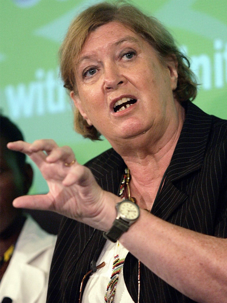 Inez McCormack speaking in Cape Town in 2007