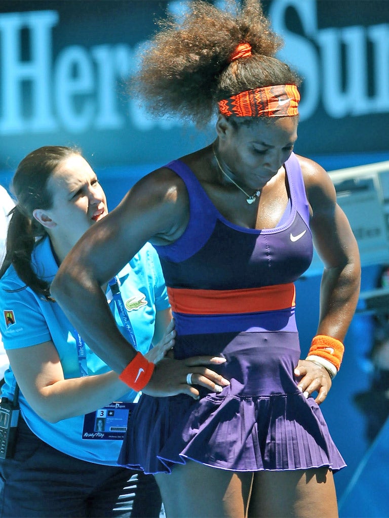 Serena Williams struggled with injuries during the tournament