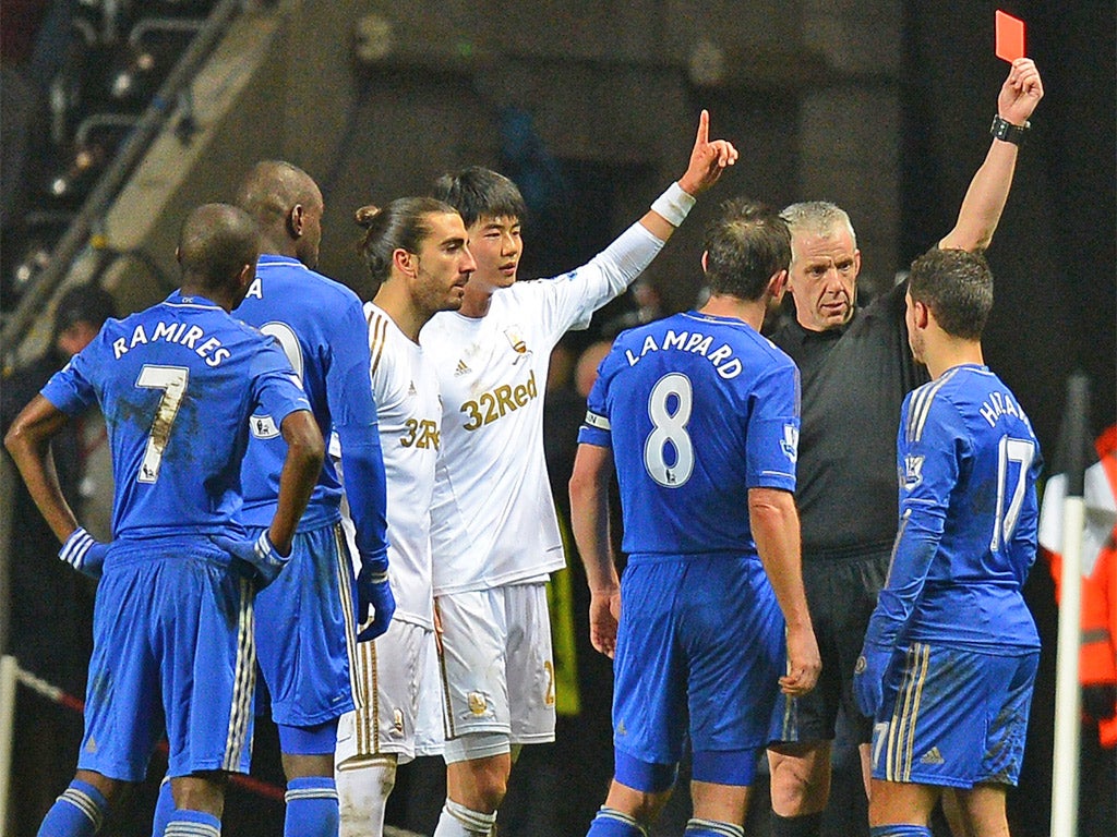 Chris Foy gives Hazard his marching orders