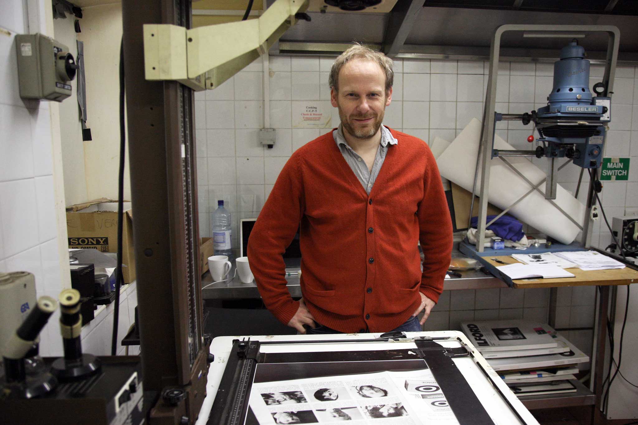 On the button: Gerard Byrne in his Dublin studio