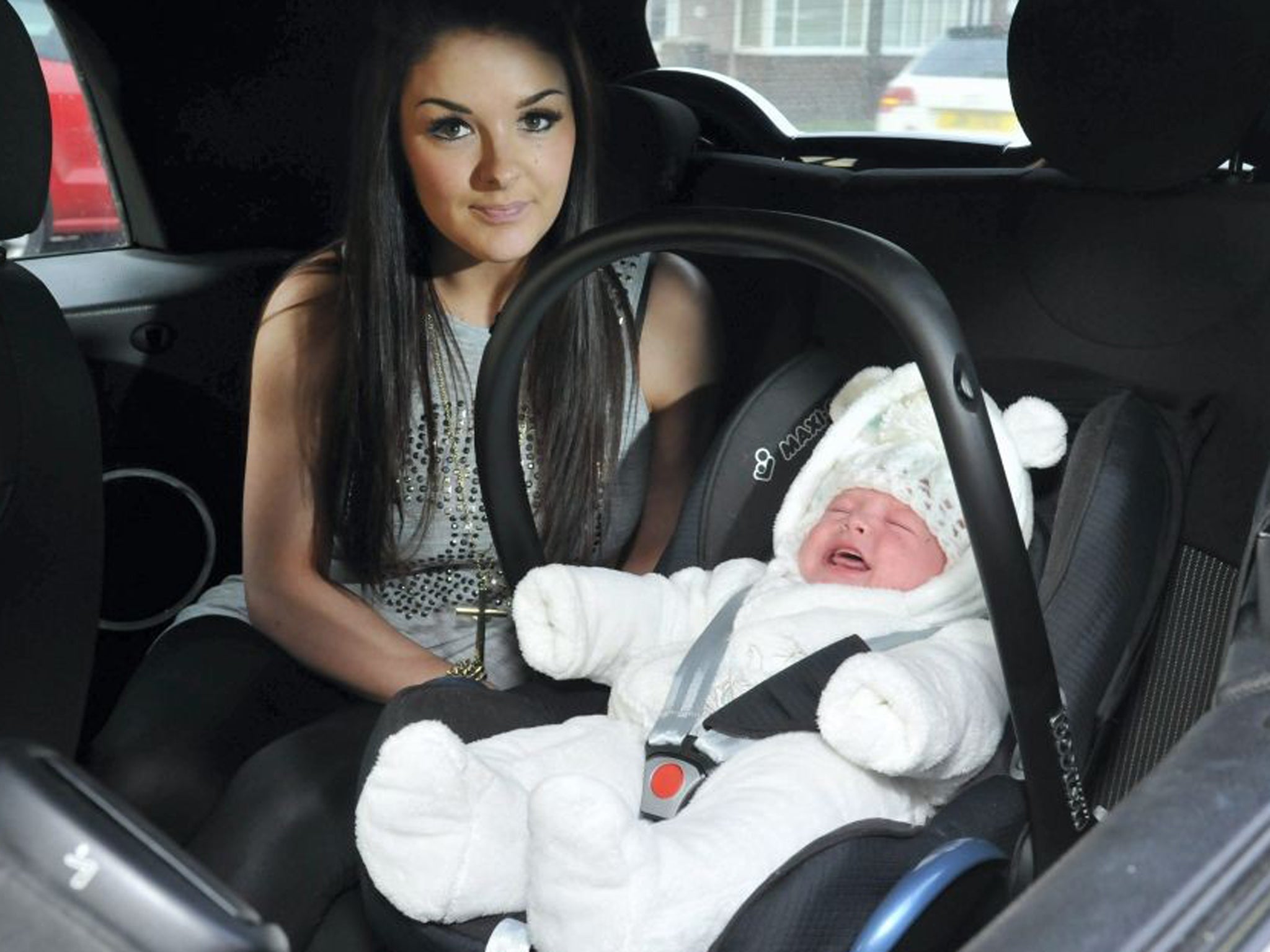 Louise Waine with baby Leo