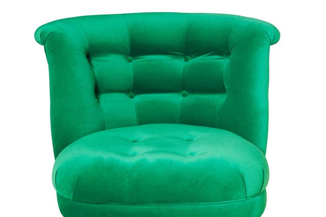 <p>1. Velvet tub chair</p>

<p>£385, Oliver Bonas</p>

<p>You'll feel like you've reached the Emerald City when you sit in this seductively plush piece. 020 8974 0110, oliverbonas.com</p>