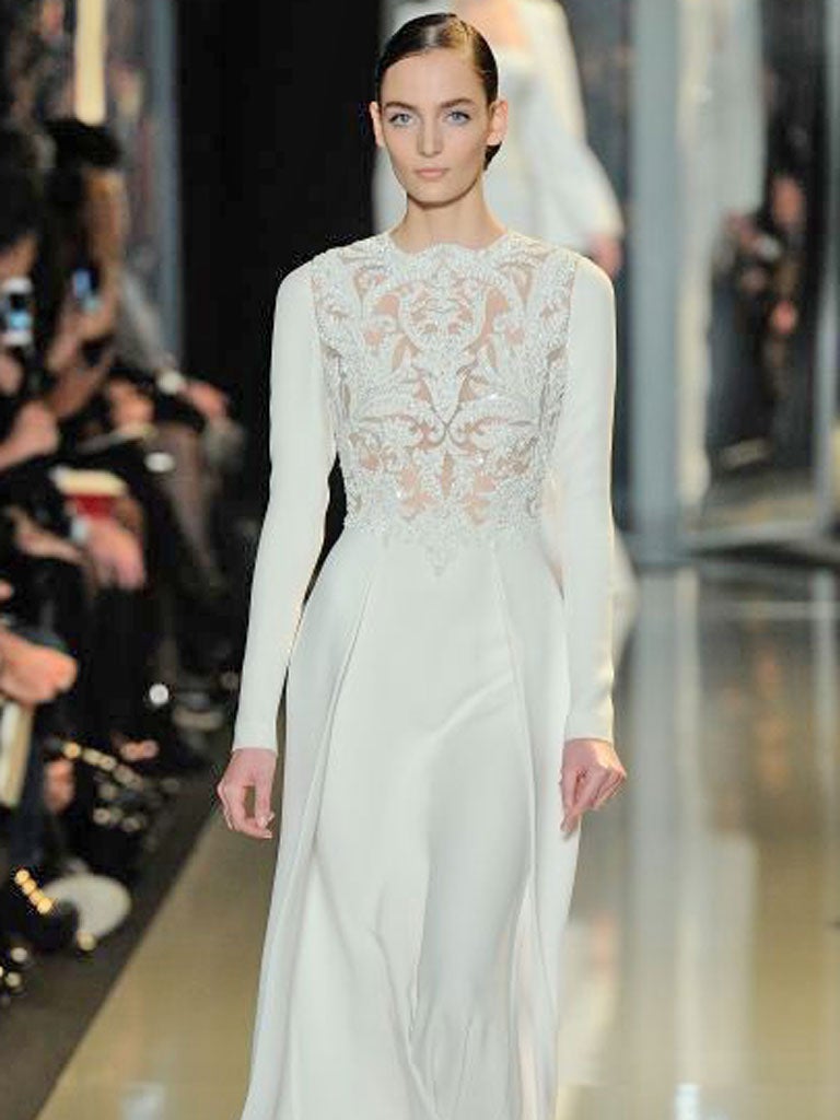 Elie Saab Spring/Summer 2013 Haute-Couture show as part of Paris Fashion Week at Pavillon Cambon Capucines