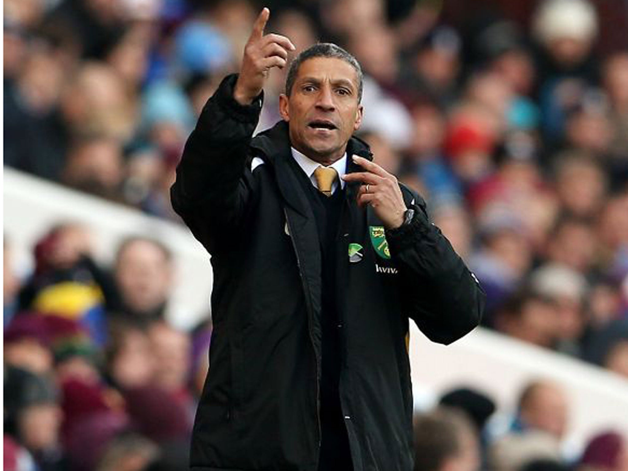 Chris Hughton wants a reaction from his players after the 5-0 loss to Liverpool