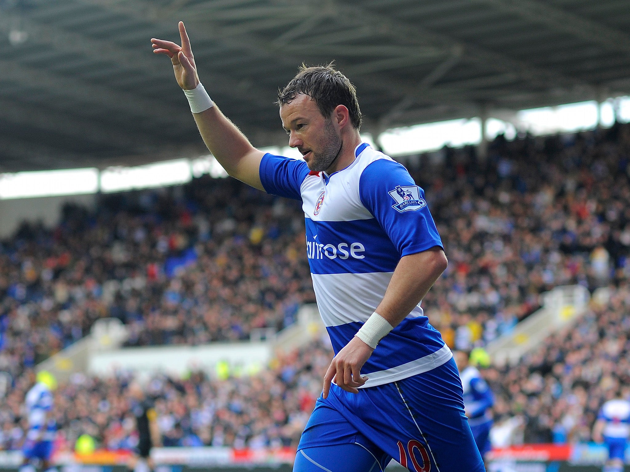 Noel Hunt of Reading celebrates